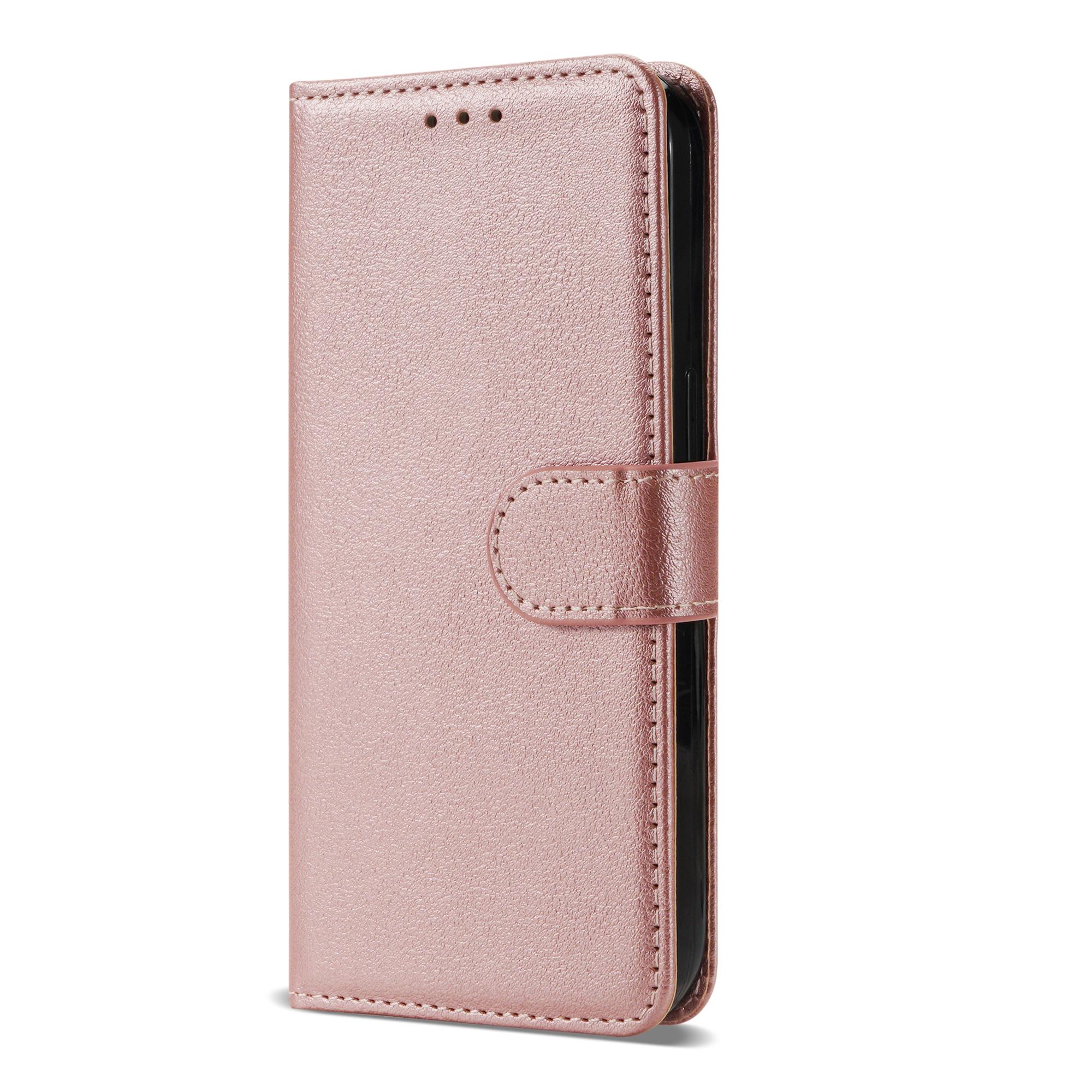 

Кожаный чехол для Xiaomi Redmi Note 13 12 11S 10 10S 9 9S 9T 8T 8 7 Pro Max 9A 10A 9C складной чехол-книжка с откидной крышкой Redmi Note 11(S) 4G&Case & Strap розового золота