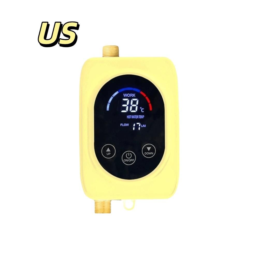 Energy Efficient Wall Mounted Electric Water Heater Tankless Water Heater for 220V Kitchen Use жёлтый