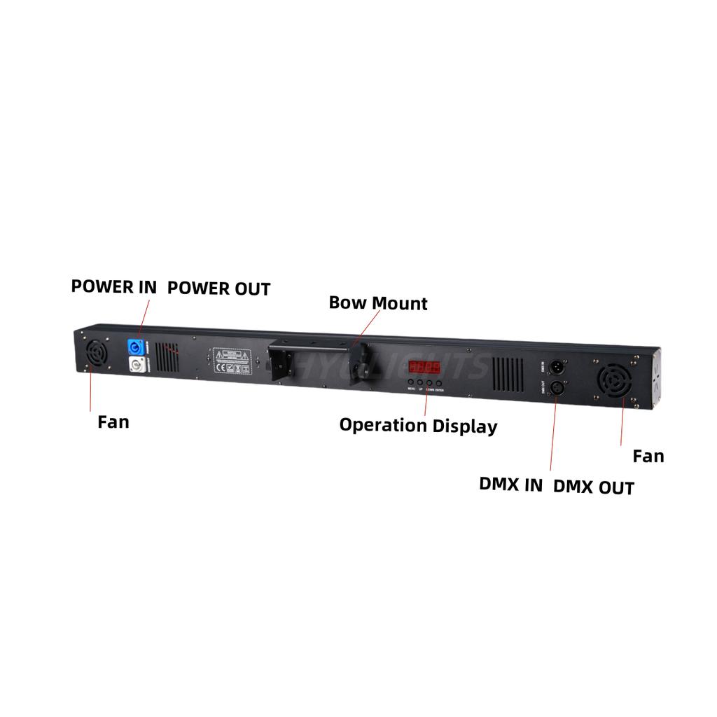 200W LED RGB 3-in-1 192 Partition Bar Strobe Light Super Bright DJ Wash Bar Stage Lighting Effects DMX Control