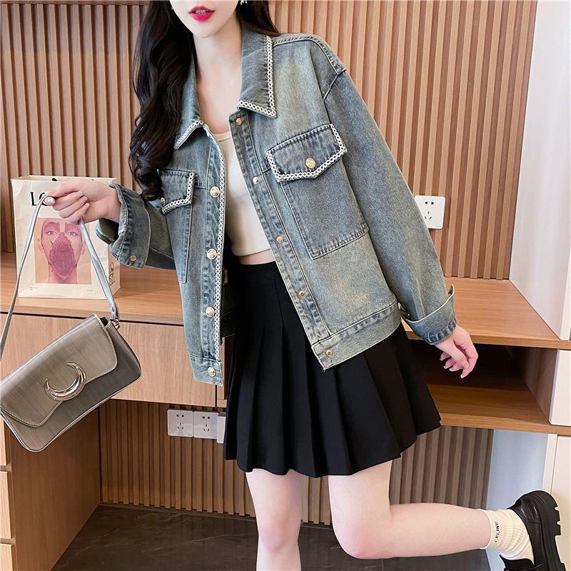 Chic Women's Denim Jacket - 2025 Autumn/Winter Loose Fit, Versatile Style
