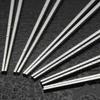 JANKNG 5 Pair Quality Skid-resistant 304 Stainless Steel Chopsticks Square Alloy Metal Chop Stick Eco-friendly Dinnerware Set