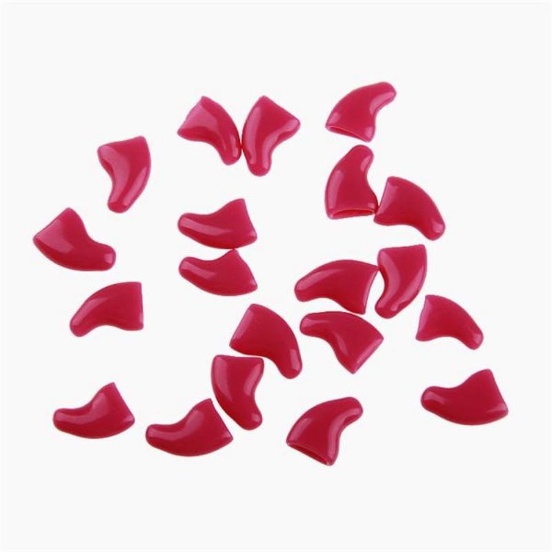 20Pcs Silicone Soft Cat Fingernail Cover Cat Paw Claw Pet Nail Protector Cat Fingernail Cover Glue