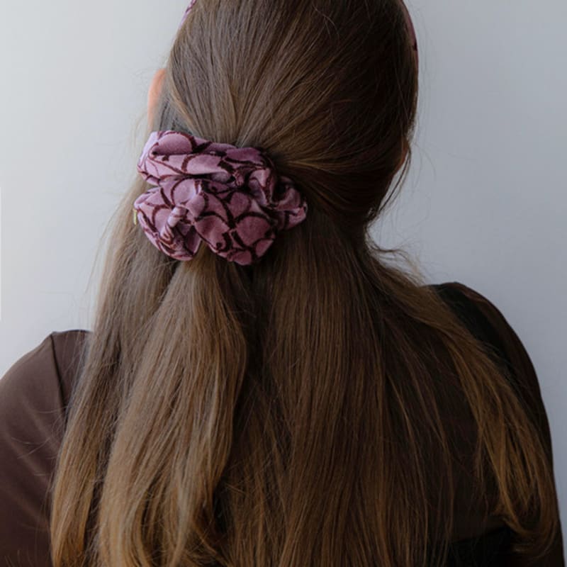 Jean Paul Clarisse Velvet Pattern Scrunchie LFPT0732 (Small)