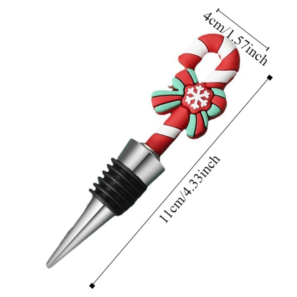 Merry Christmas Wine Bottle Stopper Bar Party Decoration Crafts Xmas Tree Snowman Preservation Wine Cork Fresh-keeping Reusable