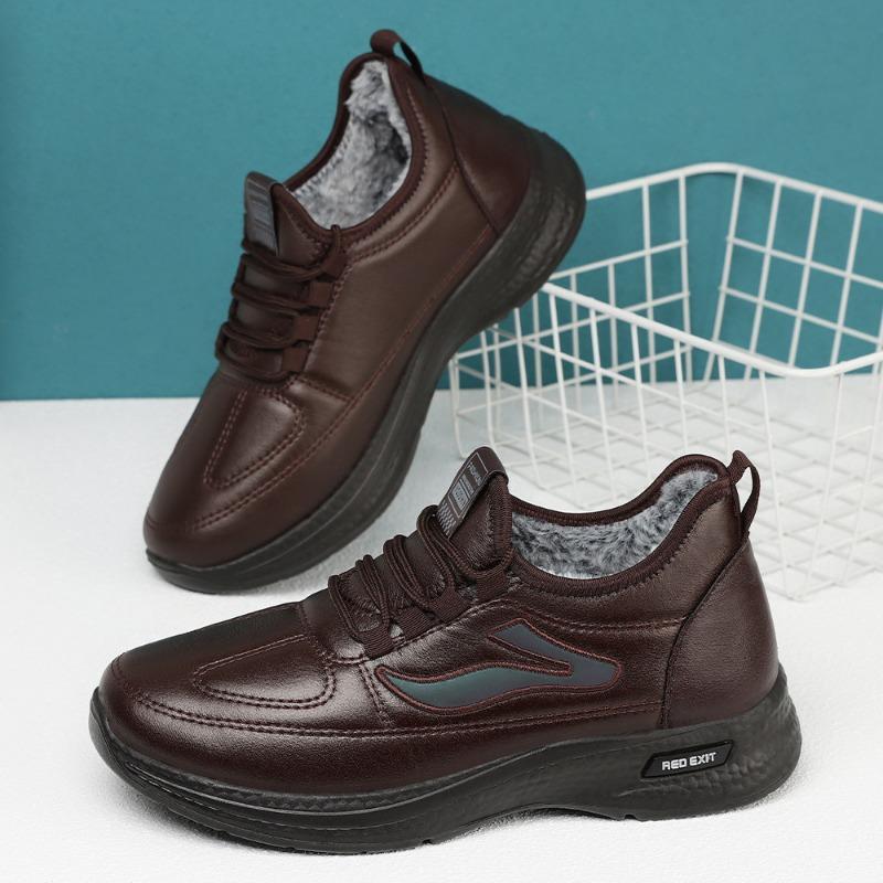 Cotton Shoes New Polyurethane Cold-proof Men's Shoes Piled Thickened Short Boots Warm Outdoor Cotton Boots Snow Boots