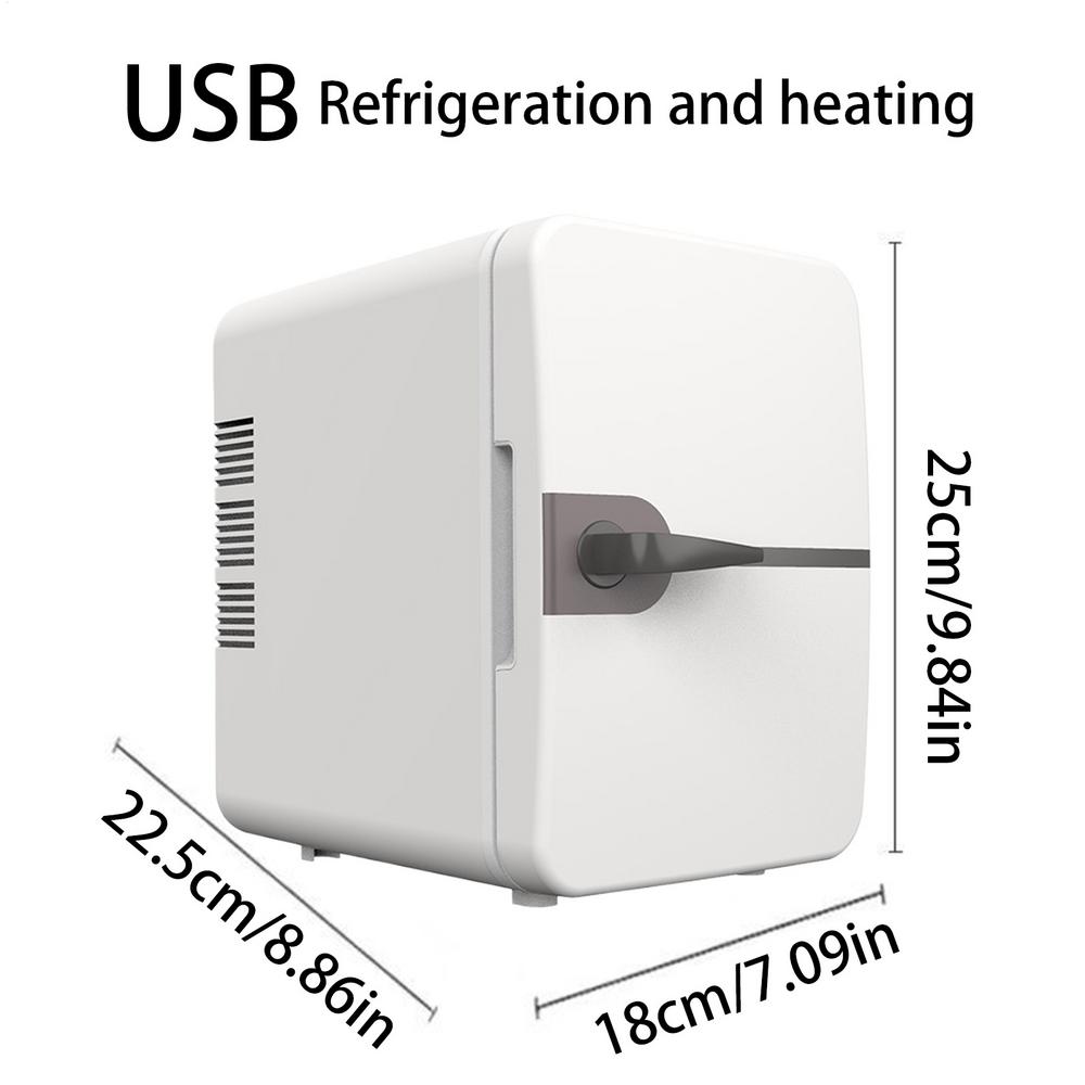 6L Mini Car Refrigerator 12V DC 100~240V AC Electric Portable Beauty Cooler Warmer Freezer US/UK/EU Car Mini Fridge Ice Box