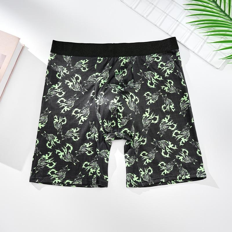 Atmungsaktive bedruckte Boxershorts für Herren - Bequeme Unterwäsche mit langem Bein
