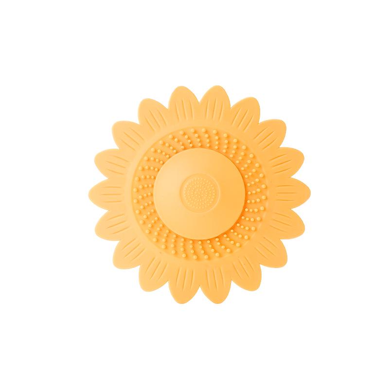 Sunflower Silicone Odor-Proof Sink & Floor Drain Hair Filter Mat