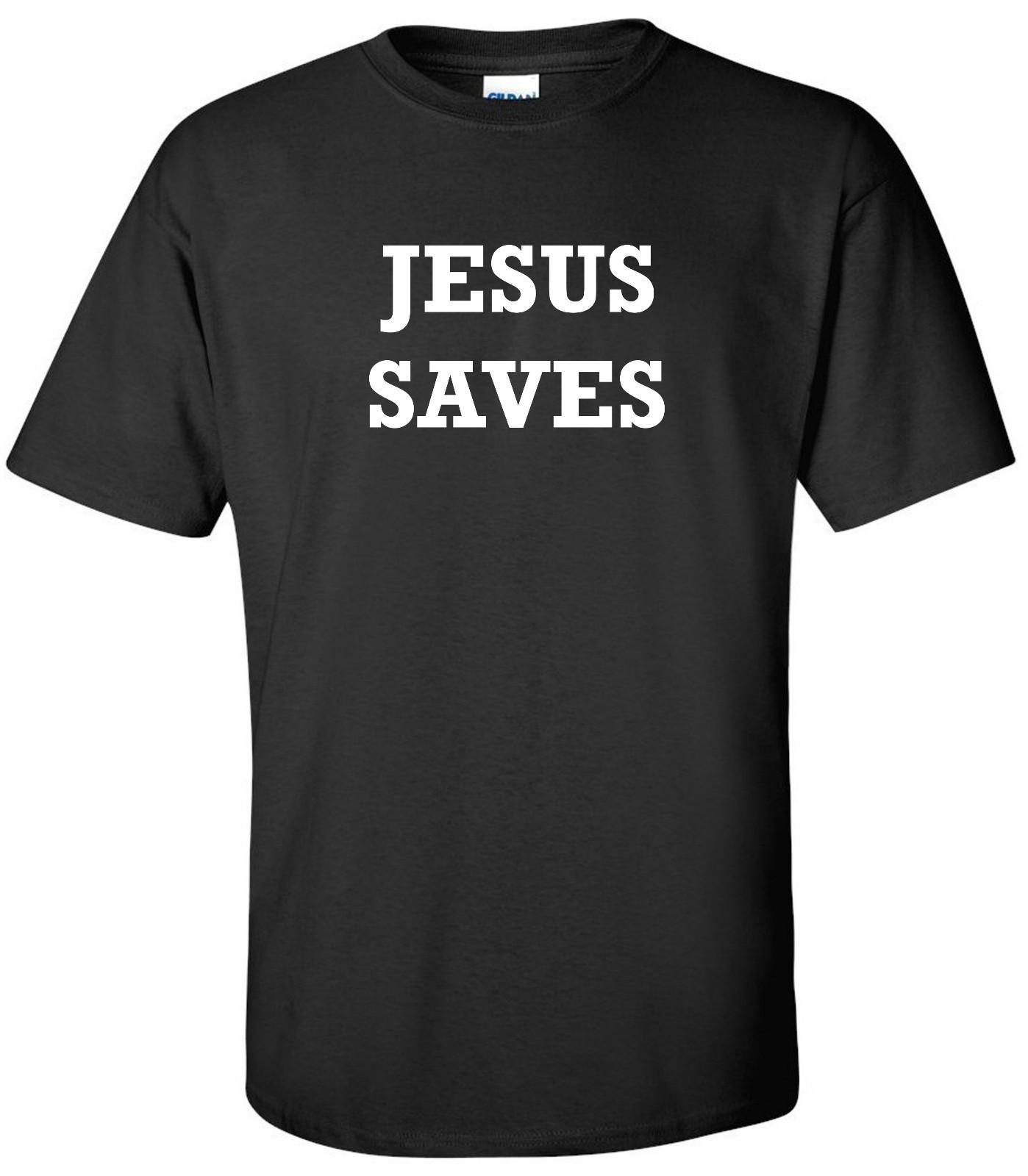JESUS SAVES T-Shirt Christian Lord God Catholic Christ Church Christianity Shirt L