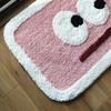 Indoor Door Mat Water Absorption Indoor Floor Blanket for Home Bathroom Toilet Lovely Pattern Pink