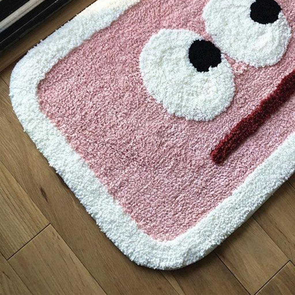 Indoor Door Mat Water Absorption Indoor Floor Blanket for Home Bathroom Toilet Lovely Pattern Pink