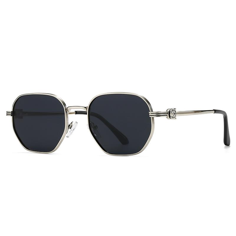 Trendy Metal Sunglasses for Men and Women Popular On Instagram Geometric Style Cross-Border Trade Model Style 1419