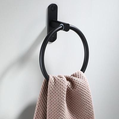 Black Aluminum European Style Antique Towel Ring for Bathroom
