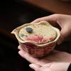 Keramik-Teekanne Wabi-Sabi-Stil Handgefertigt Kleine Retro-Pfinsten-Teekanne Für den persönlichen Gebrauch Zen-Teegeschirr Japanische Teezeremonie