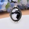White Buffalo Turquoise - Nevada 925 Sterling Silver Ring V5968, Black & White Ring, Oval Ring, Valentin's Day Gift, Gift For Her, Birthday Gift, Hand