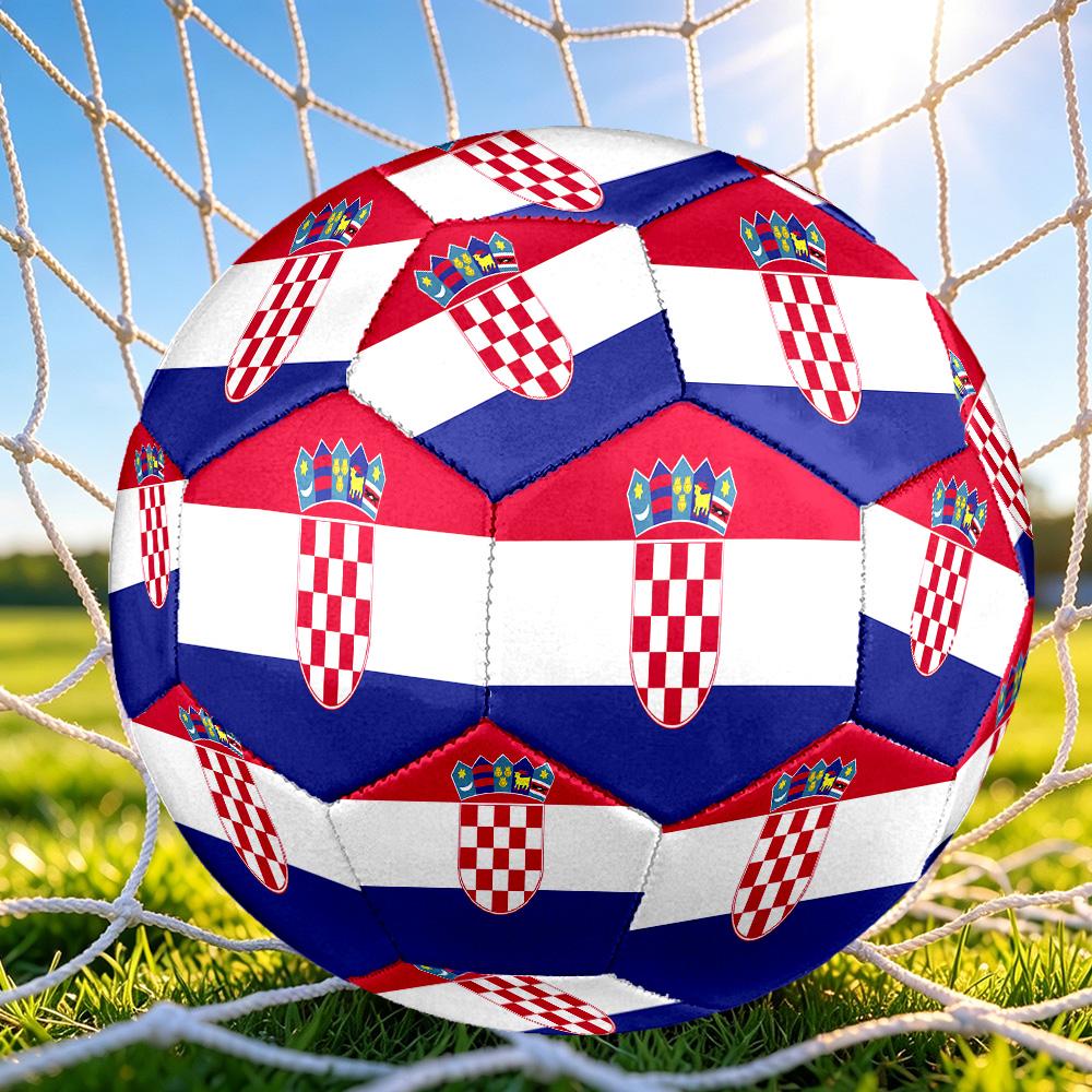 1pc 2026 Classic Flag Soccer Ball Size 5, Machine-stitched, Suitable for Practice Matches/tournament Training Sports, Lightweight and Durable. C7015
