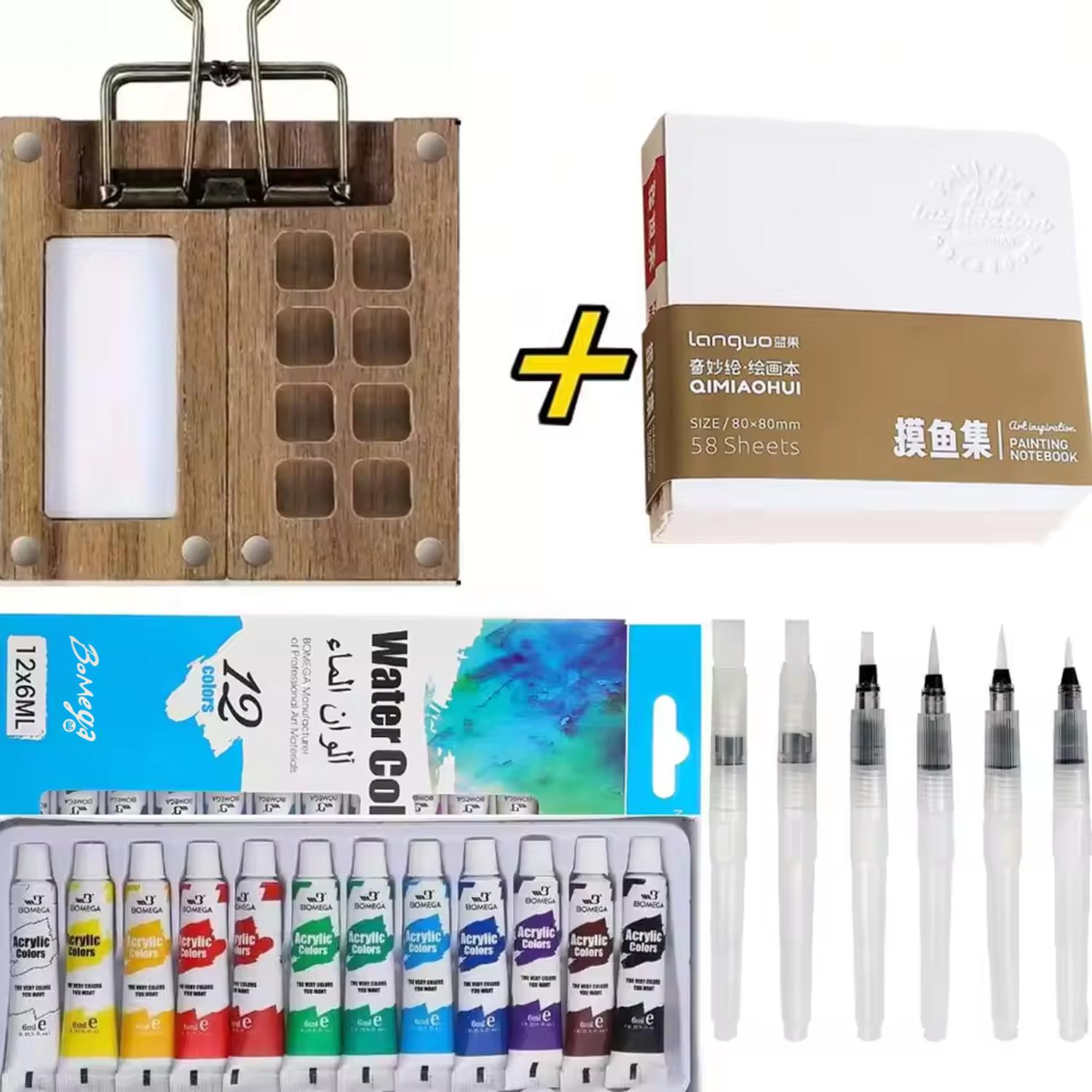 Reis Aquarelverf Palet Set Mini Zakformaat Kunstenaar Aquarelverf Palet Reissets voor Schilders Kunstenaars Studenten
