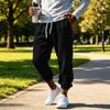 Men's Color Sweatpants with Elastic Waist and Cuffed Ankles for Casual Wear