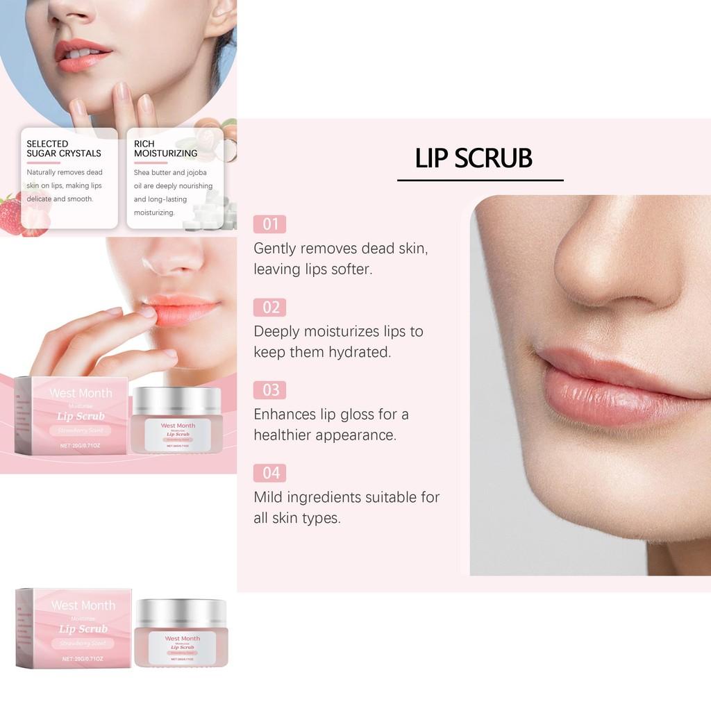 West Month Lip Care Exfoliating Scrub Softening Dead Skin And Reducing Lip Lines