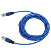 Microphone Cable Blue Woven 3 Pin XLR Male To Female O Cable Accessory 5m  16.4ft