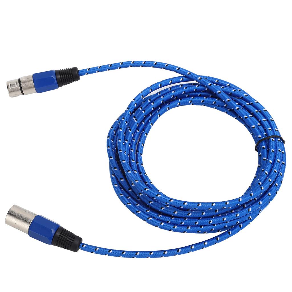 Microphone Cable Blue Woven 3 Pin XLR Male To Female O Cable Accessory 5m  16.4ft