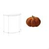 Acrylic Pumpkin Side Table with Plush Cushion Accent for Room And Bedroom Decor Two Tier Nightstand