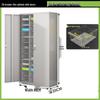 36 drawers, with door