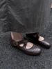 Nai Pie~ Retro soft leather cross-strap ballet single shoes flat commuting Mary Jane shoes women's early autumn small leather shoes