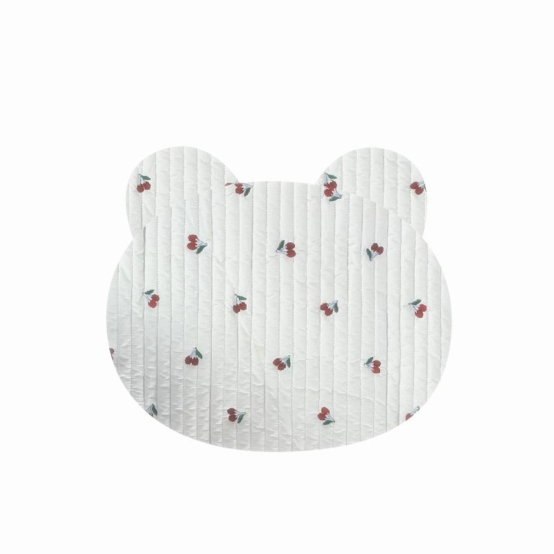 

Pillow Newborn Cute Breathable Flat Pillow Baby Embroidery Cotton Bear Rabbit Baby Pillow