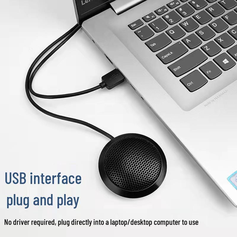 USB Conference/Gaming Microphone for Laptop/Desktop – Ideal for Voice, Video Recording, and Networking.
