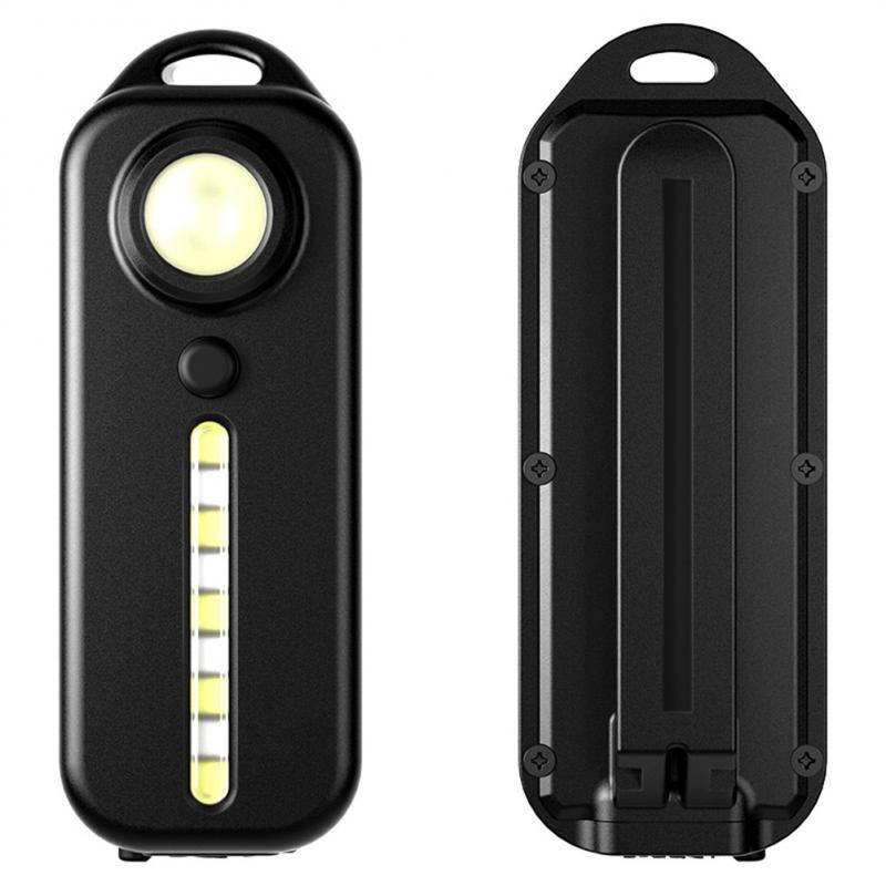 Mini Thin Flashlight Police Shoulder Light USB Type-C Rechargeable Taillight Helmet Lamp Keychain Light