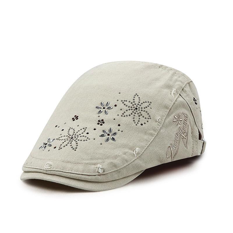 

Sticking Drill Peaked Hat Мужская весна-осень Anti-Sunshade Beret бежевый