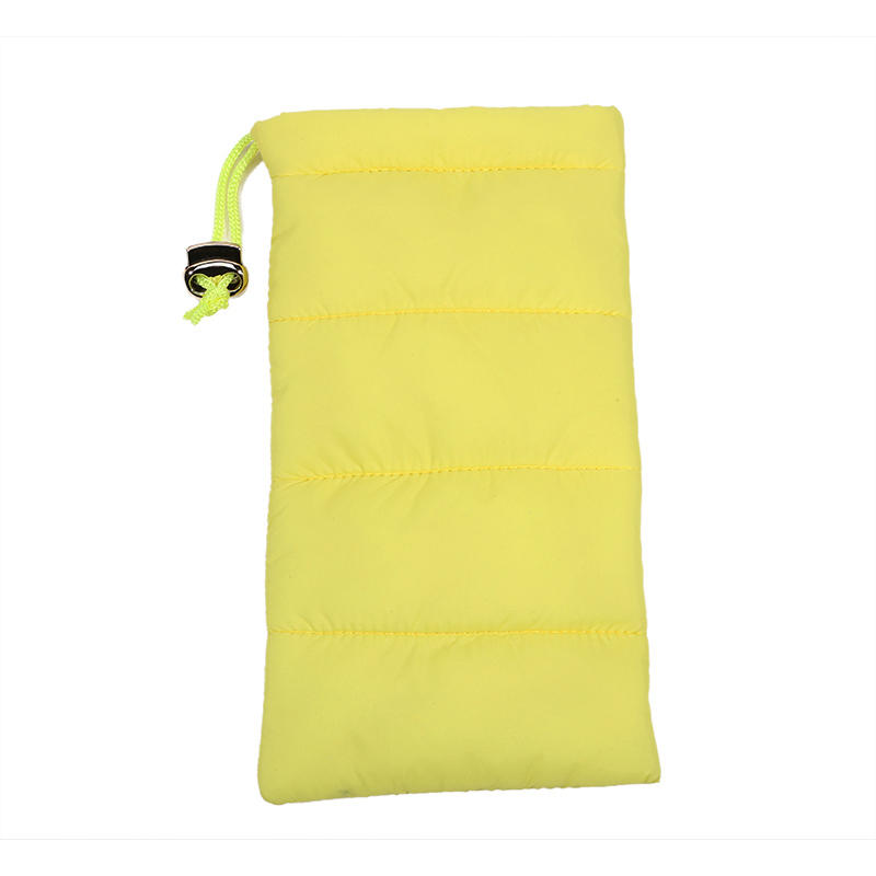 

Solid Color Down Cotton With Drawstring And Drawstring Anti Drop Sunglasses Multifunctional Myopia Glasses Storage Bags жовтий