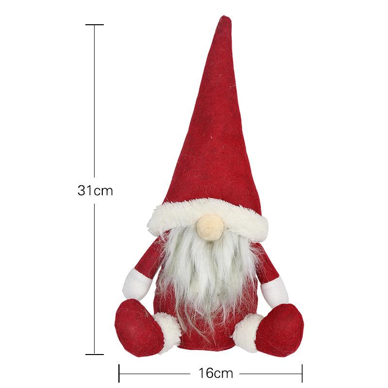 Chrismas Decoration Handmade Christmas Gnome Red And Green Swedish Gnome Santa Figurine Festival New Year Paty Gifts Table Decor