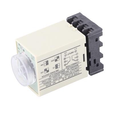 ST3PA?B 0?10S Einschaltverzögerungs-Zeitrelais Drehknopfsteuerung Zeitrelais mit Sockel AC 220V