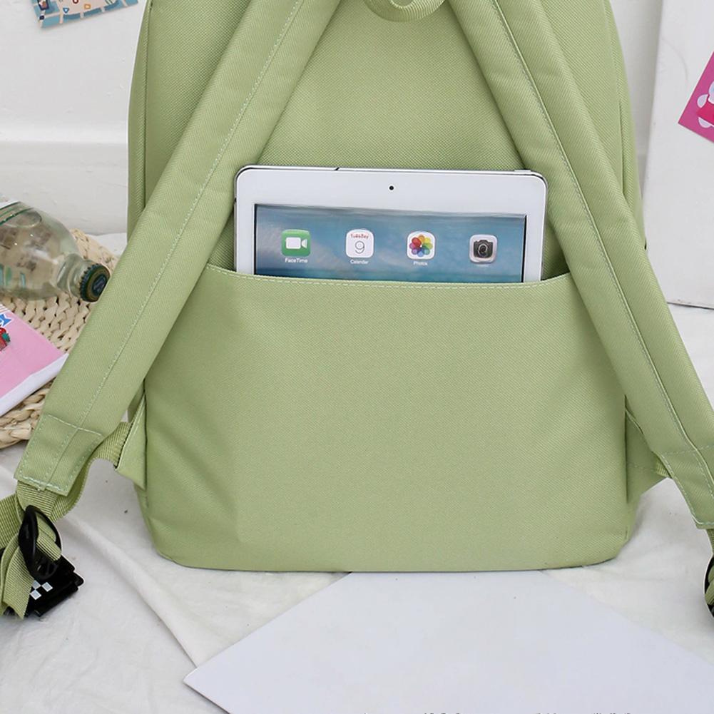 4PCS Student Backpack Combo Set Daisy Schoolbag Teenage Girls Handbag Large Capacity Rucksack Shoulder Bag Pen Case Bag