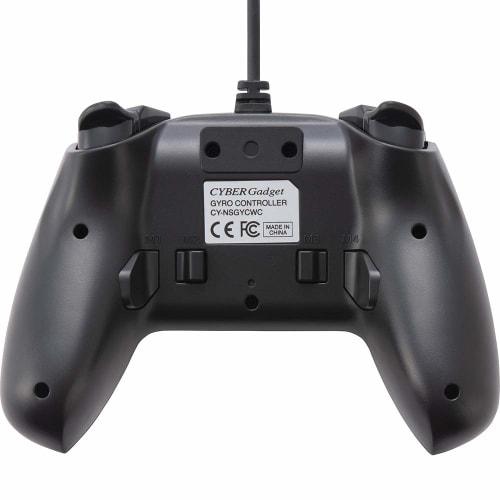 [Equipped with rapid fire/rear button] CYBER / Gyro controller wired type (for SWITCH) Black