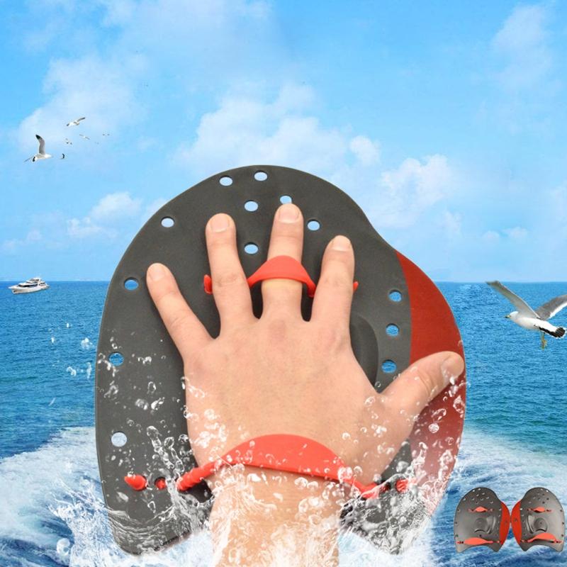 Professional Swimming Hand Paddles for Kids Adults Durable Hand Fins with Adjustable Straps Swimming Training Supplies