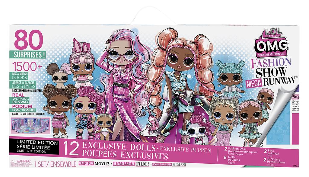 LOL Fashion Show Mega Runway play set LOL Surprise Fashion Show Mega Runway surprise 12 doll over 1500 patterns / L.O.L. 80+ / supermodels, dress-up