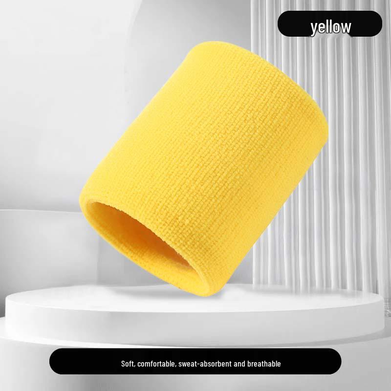 Colorful Cotton Sweat-Absorbent Sports Wristband for Fitness, Running, Basketball, and Badminton