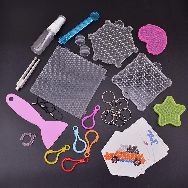 Children's DIY Water Fuse Beads Kit: Pegboard Template & Spray Tool for Drip Painting with Water-Soluble Beads