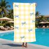 Coquette Aesthetic Blue Bow Microfiber Beach Towel Oversized Extra Large Sand Free Pool Towels Quick Dry Super Absorbent Swim