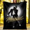 1pc Michael Jackson Theme Blanket - Digital Print, Polyester, Cozy for All Seasons, Perfect for Outdoor, and Travel