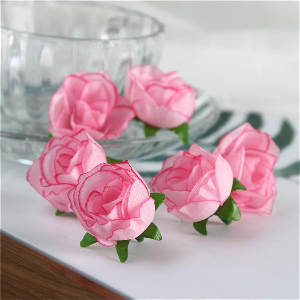 Rose Artificial Flowers 50pcs Simulation Flower Head Fake Roses Wedding Decorated Wall Flower Arrangement home Party Decoration