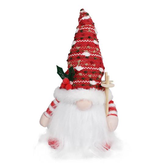

Christmas Plush Gnome with Light 11inch LED Lighted Stuffed Dwarf Figurine Small Light Up Swedish Tomte Elf for Holiday Indoor Table Decor красный