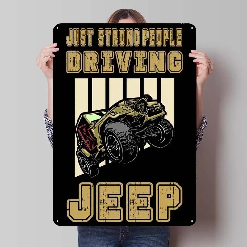 

Жестяная табличка Jeep Постер с машинами Украшение комнаты Ретро Металлическая табличка для украшения стены гаража Домашний декор Интерьер 7.9x11.8In(20x30cm)