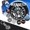 Car Wheel Center Hub Caps Sticker Metal Car Key Chain Ring For VW R GTI Golf 6 Amarok T5 Phaeton Teramont ID3 Tiguan