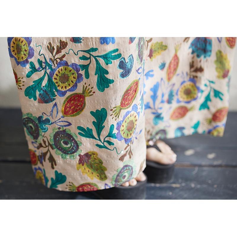 DIMANAF 2025 Women Plus Size Spring Dress Vintage Floral Loose Basic Elegant Long Dress Cotton Casual