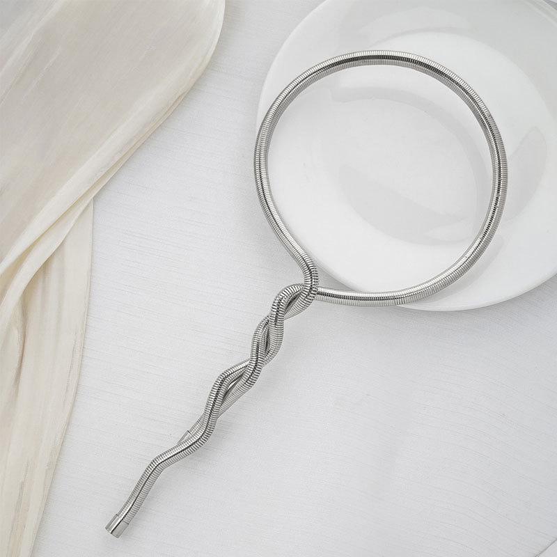 Premium Niche Exaggerated Creative Trend Snake Bone Chain Winding Collar Alloy Material Necklace Jewelry