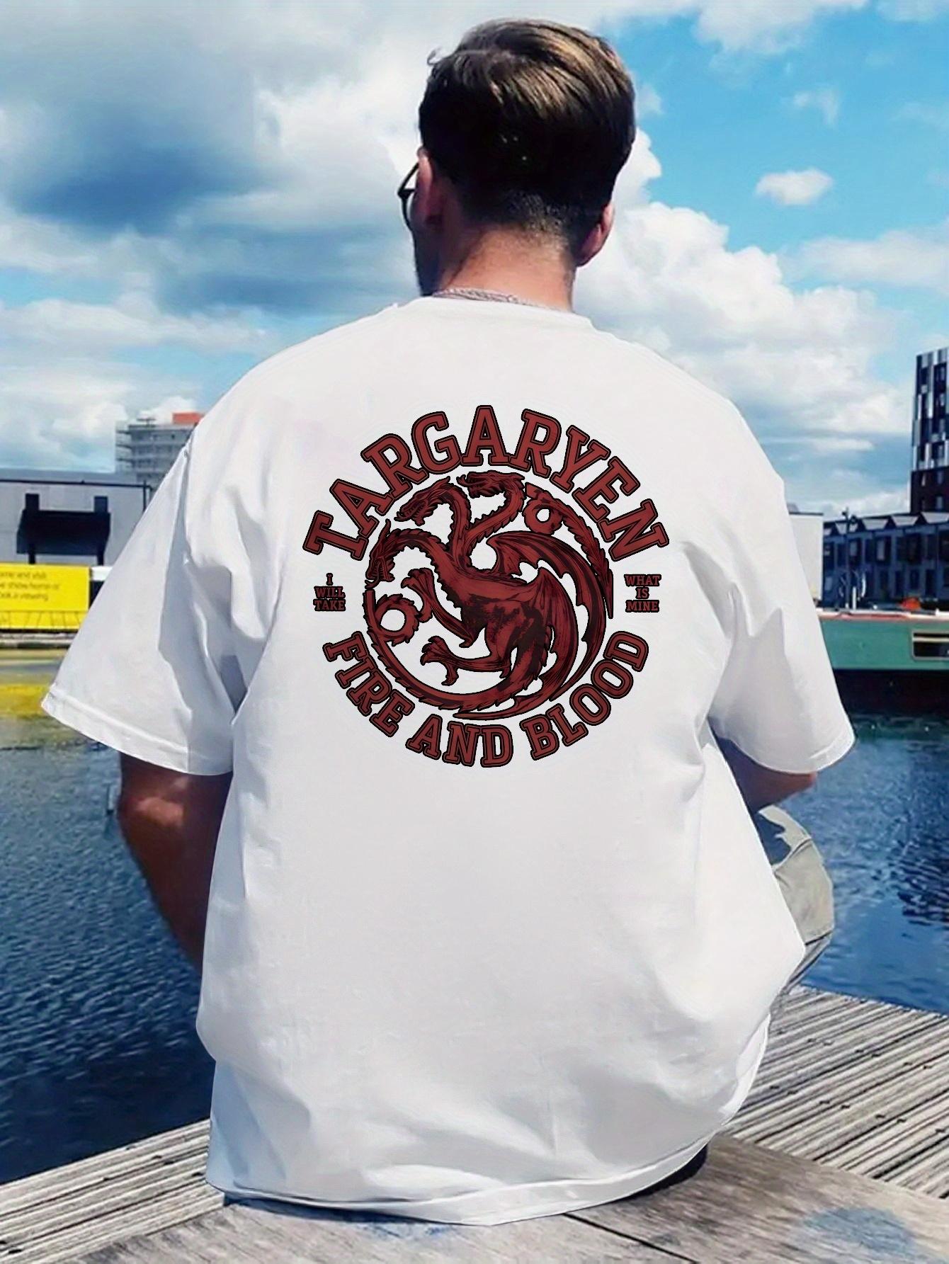 

Vintage Rock Band Graphic T-shirt - Targarven Fire and Blood Design S